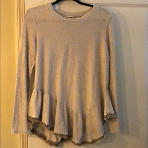 Grey Sweater, asymmetrical bottom